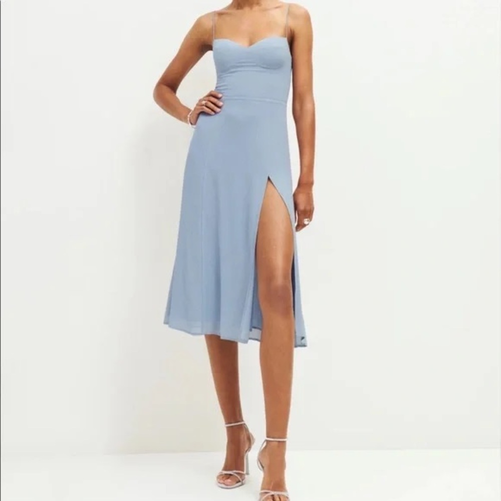 Reformation Juliette Dress in Light Blue